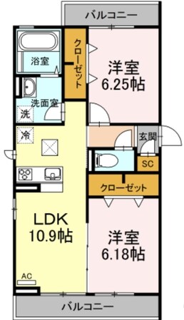 グランソレーユの物件間取画像